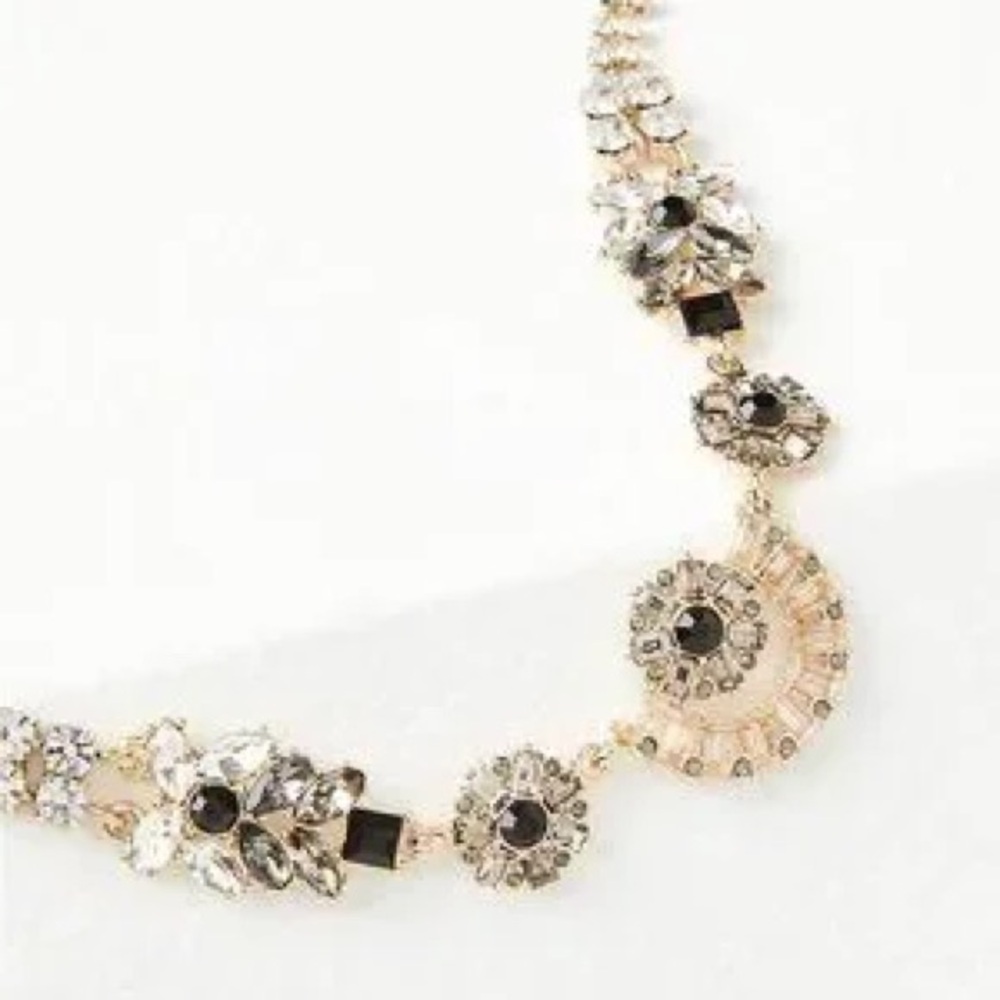 LOFT Silver and Black Necklace